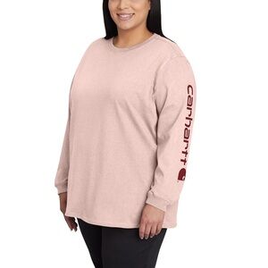 Carhartt Women's Soft Pink Long Sleeve Tee